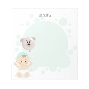 Zoete Baby- en Beer ballon Notitieblok