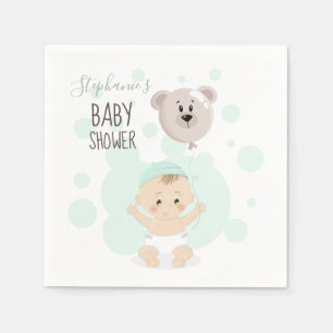 Zoete Baby- en Beer ballon Servet