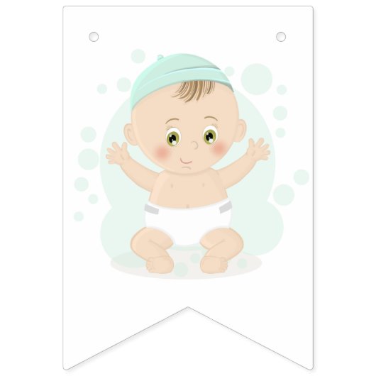 Zoete Baby- en Beer ballon Vlaggetjes (Eerste vlag)