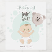 Zoete Baby- en Beer ballon Wijn Etiket (Enkel label)