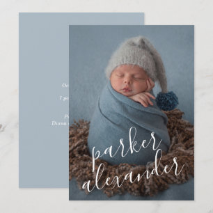 Zoete Baby Foto Geboorteaankondigingen