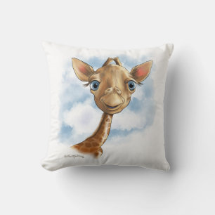 Zoete Baby Giraffe Cartoon Kussen