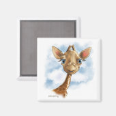 Zoete Baby Giraffe Cartoon Magneet (Voorkant / Achterkant)
