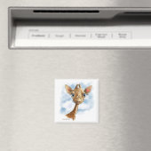 Zoete Baby Giraffe Cartoon Magneet (Insitu (Vaatwasser))