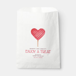 Zoete baby hart snoep baby shower Favor Zak  Bedankzakje