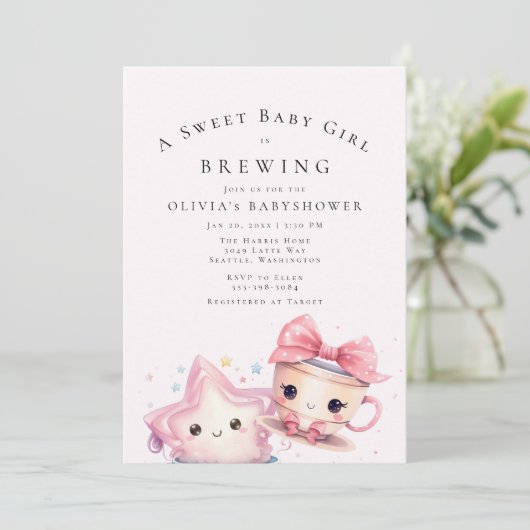 Zoete baby is op komst kaart (Staand voorkant)