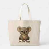Zoete Baby Koala Grote Tote Bag (Achterkant)