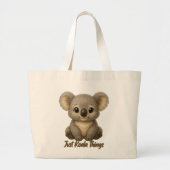 Zoete Baby Koala Grote Tote Bag (Voorkant)