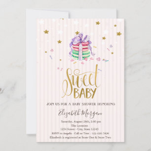 Zoete Baby Macarons Sterren Baby Shower Kaart