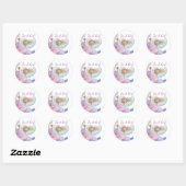 Zoete Baby Meisje Ronde Sticker (Vel)