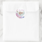 Zoete Baby Meisje Ronde Sticker (Tas)