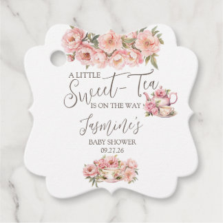 Zoete Baby Meisje Thee Feestje Baby Shower Uitnodi Bedankjes Labels