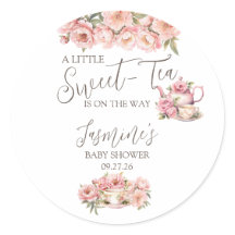 Zoete Baby Meisje Thee Feestje Baby Shower Uitnodi