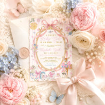 Zoete Baby Meisje Whimsical Dieren Baby Shower
