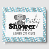 Zoete Baby olifant, Baby shower Gastenboek (Voorkant)