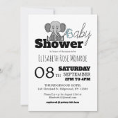 Zoete Baby olifant, Baby shower Kaart (Voorkant)