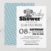 Zoete Baby olifant, Baby shower Kaart (Voorkant / Achterkant)