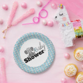 Zoete Baby olifant, Baby shower Papieren Bordje (Feest)