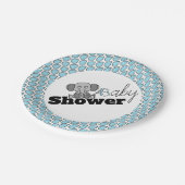Zoete Baby olifant, Baby shower Papieren Bordje (Gekanteld)