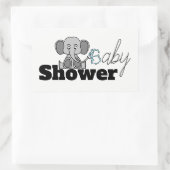 Zoete Baby olifant, Baby shower Rechthoekige Sticker (Tas)