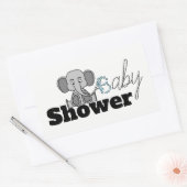 Zoete Baby olifant, Baby shower Rechthoekige Sticker (Envelop)