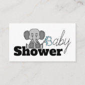 Zoete Baby olifant, Baby shower Ticket Invitation Informatiekaartje (Voorkant)