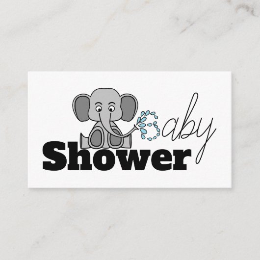 Zoete Baby olifant, Baby shower Ticket Invitation Informatiekaartje (Voorkant)