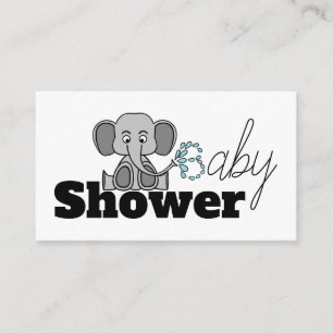 Zoete Baby olifant, Baby shower Ticket Invitation Informatiekaartje