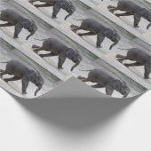Zoete Baby Olifant Kibali Cadeaupapier (Hoek)