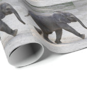 Zoete Baby Olifant Kibali Cadeaupapier (Rol Hoek)