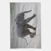 Zoete Baby Olifant Kibali Theedoek (Verticaal)