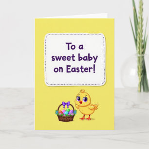 Zoete Baby Pasen Tijdkaart Kaart