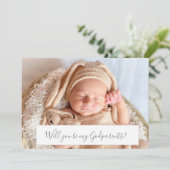 Zoete baby peetouder voorstel foto kaart (Staand voorkant)