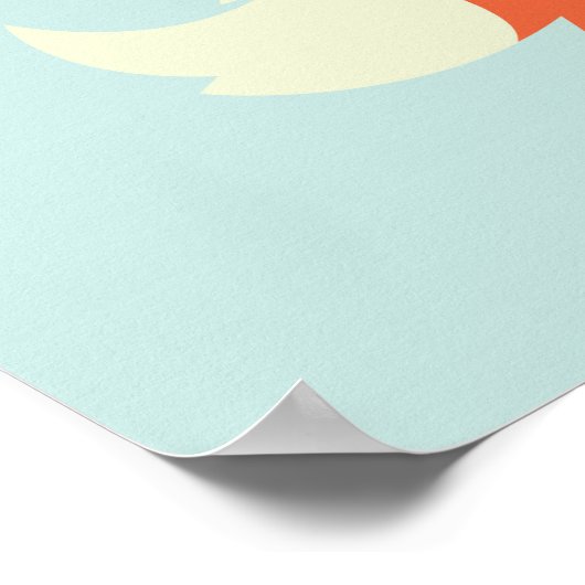 Zoete Baby Rode Vos Poster (Hoek)