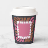 Zoete Baby Roze en Bruine Yorkie Papieren Bekers (Achterkant)