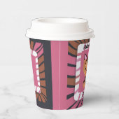 Zoete Baby Roze en Bruine Yorkie Papieren Bekers (Rechts)