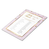 Zoete Baby roze en goudConfetti - Snoep Bar Notitieblok (Schuin)