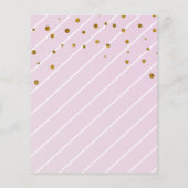 Zoete Baby Roze en Gouden Baby Shower - Bingo Flyer (Achterkant)