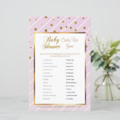 Zoete Baby roze en gouden Baby shower - Snoep Bar (Staand voorkant)