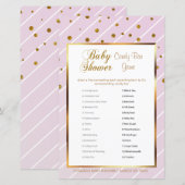 Zoete Baby roze en gouden Baby shower - Snoep Bar (Voorkant / Achterkant)