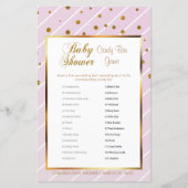 Zoete Baby roze en gouden Baby shower - Snoep Bar (Voorkant)