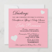 Zoete BABY Roze Meisje Shower Strooideeltjes Feest Kaart (Achterkant)