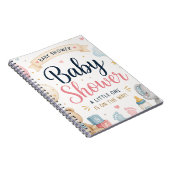 Zoete Baby Shower Feestviering Notitieboek (Rechterzijde)