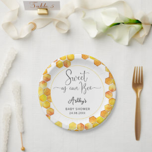 Zoete Baby shower papier Borden Papieren Bordje