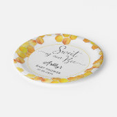 Zoete Baby shower papier Borden Papieren Bordje (Gekanteld)