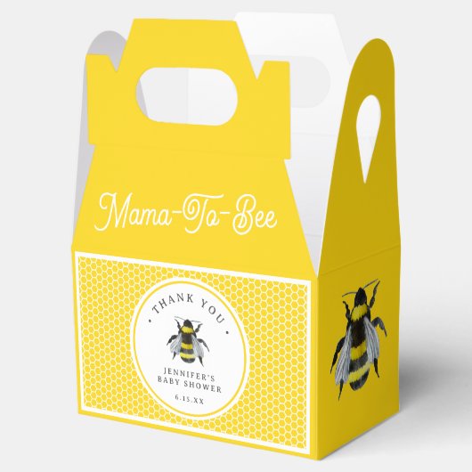 Zoete  Baby shower tussen mama en bee Bedankdoosjes (Geopend)
