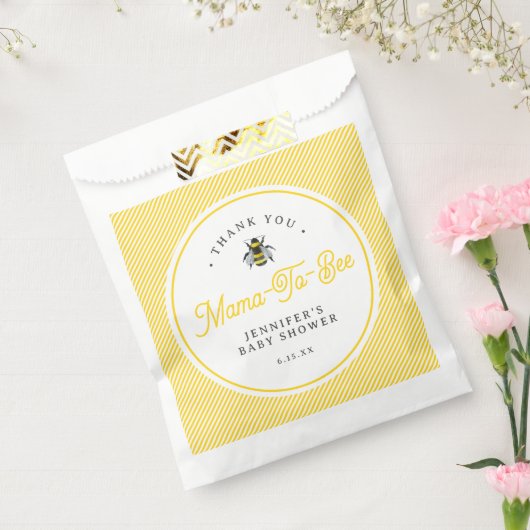 Zoete  Baby shower tussen mama en bee Bedankzakje (Gezegeld)