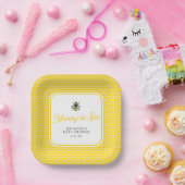 Zoete  Baby shower tussen mama en bee Papieren Bordje (Feest)