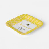 Zoete  Baby shower tussen mama en bee Papieren Bordje (Gebogen)