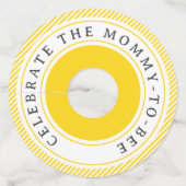 Zoete  Baby shower van mammie-naar-bijen Wijnglaslabel (Voorkant)